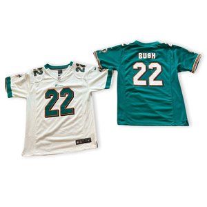 2 Kids Reggie Bush Dolphins Jersey Home and Away Size Large